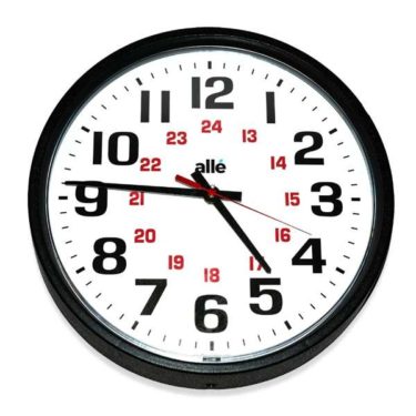 24-Hour Analog Wall Clock