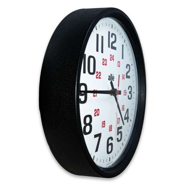 24-Hour Analog Wall Clock - Allé Office Solutions