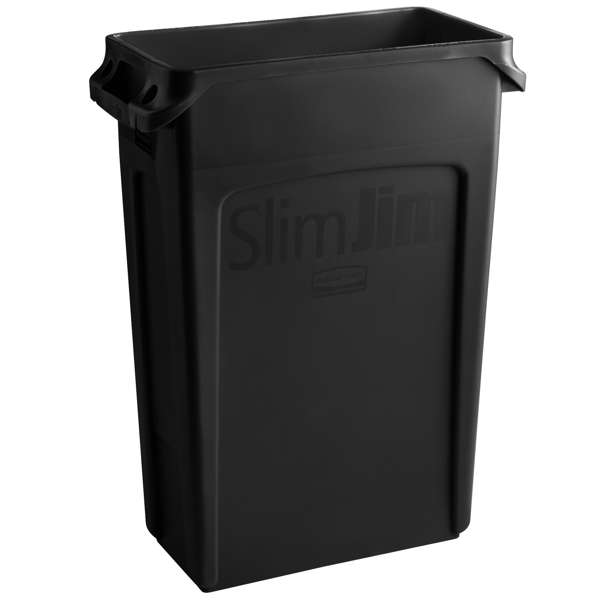 Rubbermaid Slim Jim Waste Container, 23 Gallon - Gray