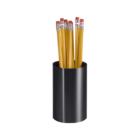 Corporate Metal Series Pencil Cup Matte Black