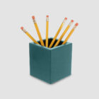 Classic Leather Series – Desk Accessories - Square Pencil Cup