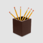 Classic Leather Series – Desk Accessories - Square Pencil Cup