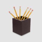 Classic Leather Series – Desk Accessories - Square Pencil Cup