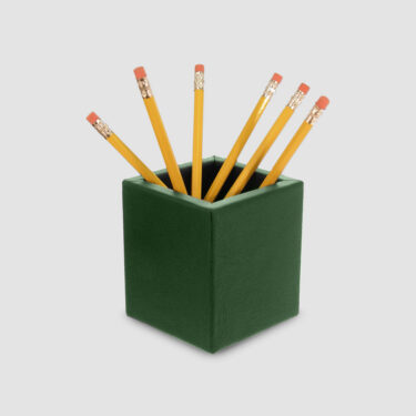 Classic Leather Series – Desk Accessories - Square Pencil Cup